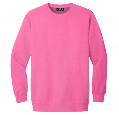 Adult Garment Dye Crewneck Neon Pink (GDCN-100)